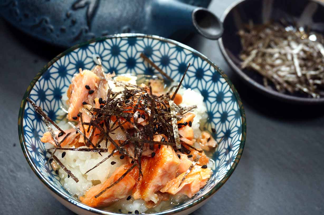Salted Salmon Ochazuke (お茶漬け) Japanese Cooking Recipes, Ingredients