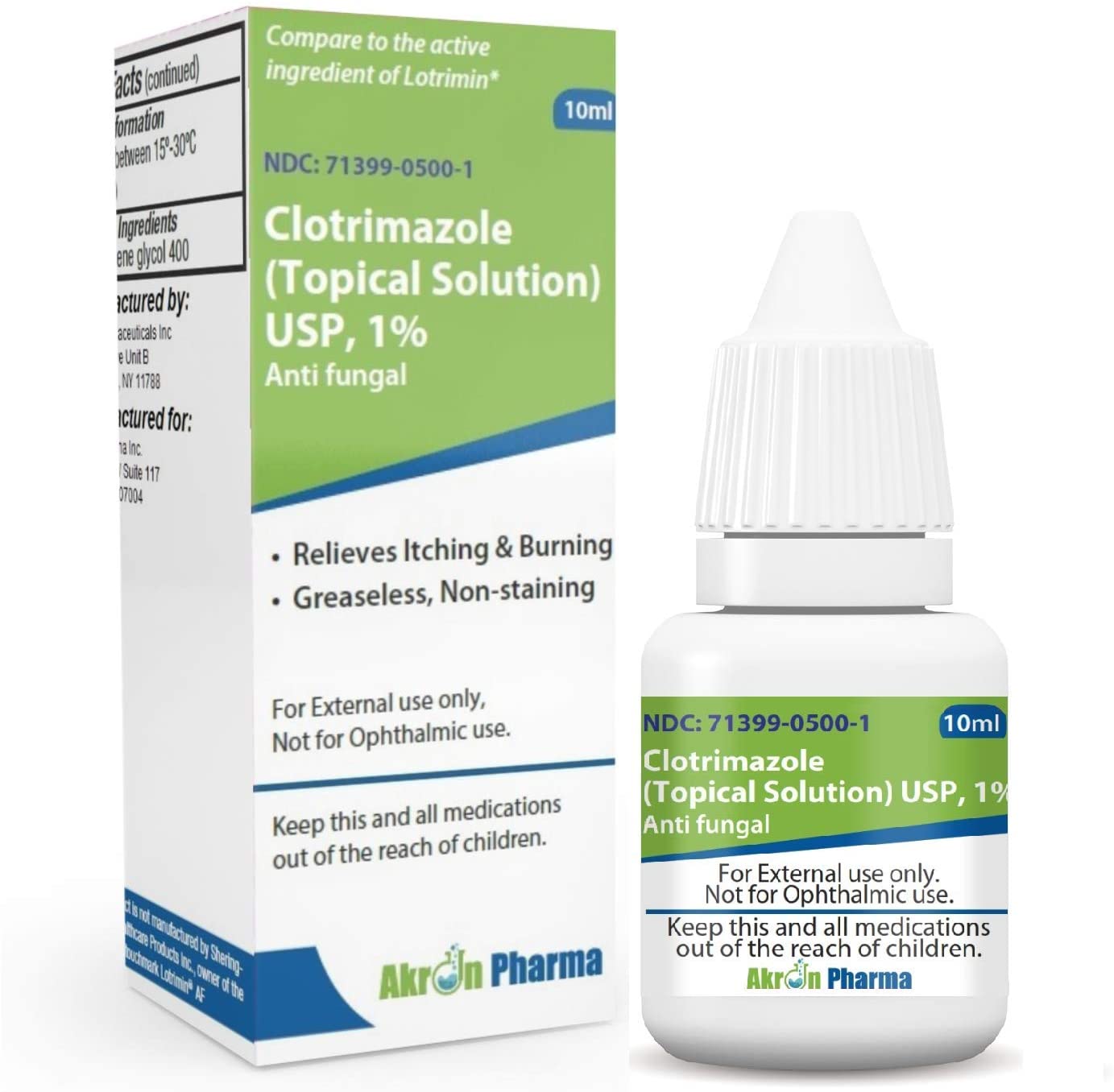 Lotrimin AF Clotrimazole 1 Liquid Topical Solution 10 mL OTC