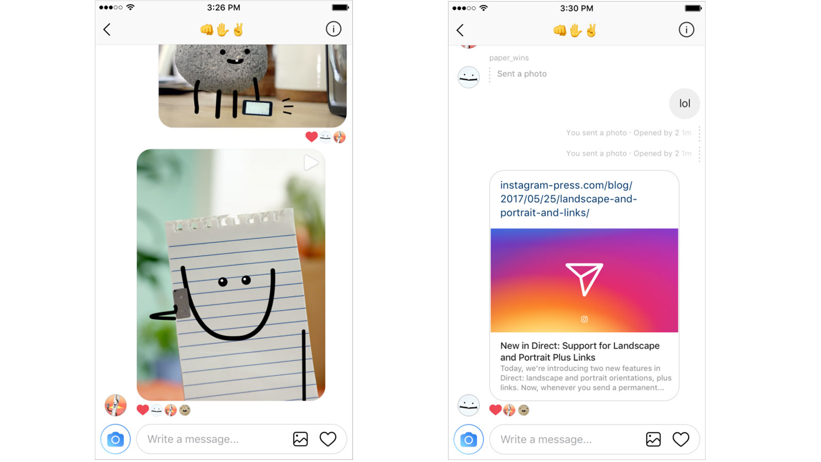 Instagram Direct LinkVorschau und Bilder im