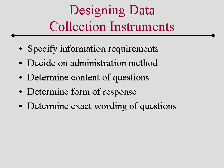 Designing DatavCollection Instruments