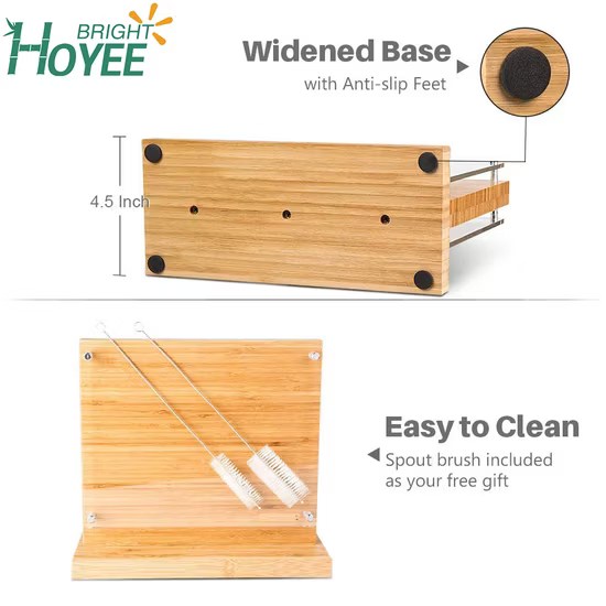 DoubleSided Bamboo Knife Block Wooden Kitchen Knife