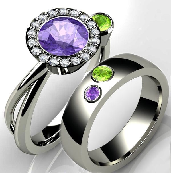 Birthstone Engagement Rings OurCustomWeddingRings