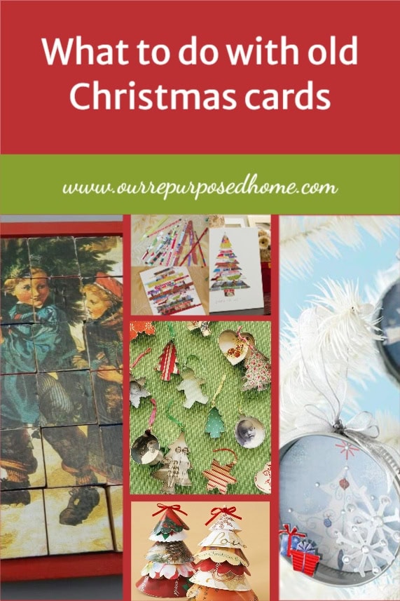 Repurpose Christmas Cards Repurpose Christmas Cards after the holidays