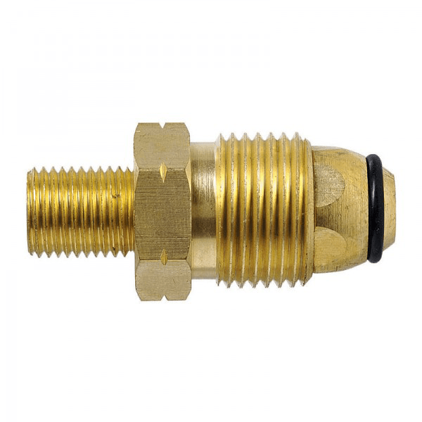 Companion POL Cylinder to 1/4" BSP Fitting Straight Gas Adaptor POL23