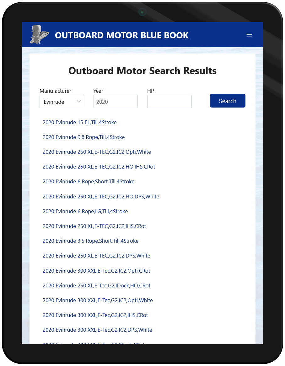 Outboard Motor Dealers Blue Book Online Subscription Outboard Motor
