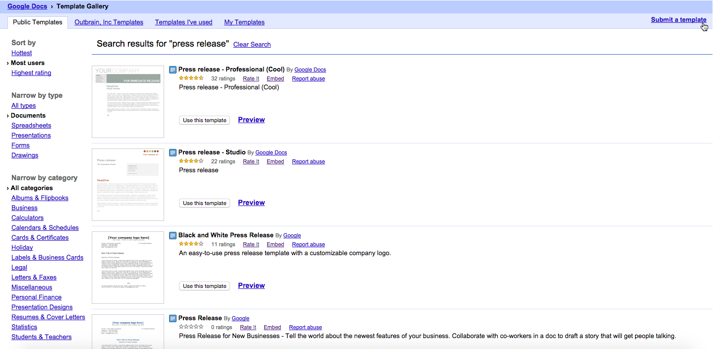 History of the Press Release Outbrain Blog