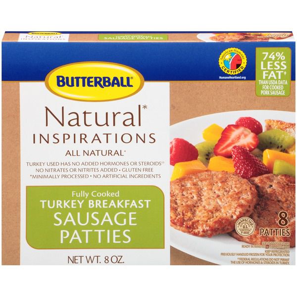 Butterball Natural Inspirations Fully Cooked Turkey Breakfast Sausage