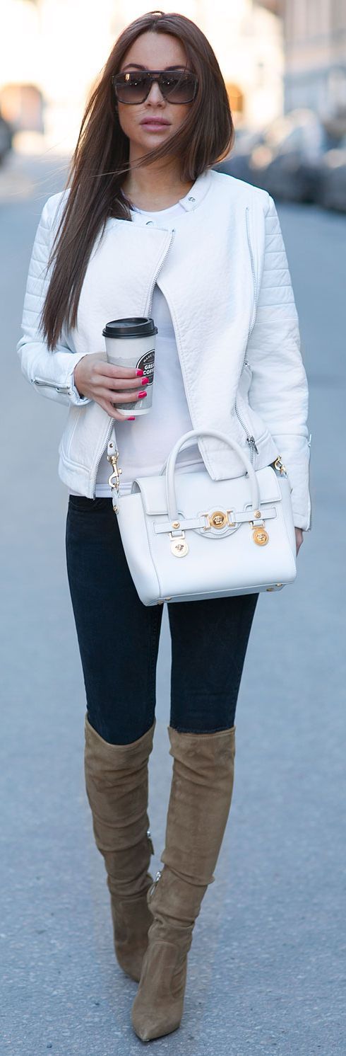 Outfits with Leather Jacket-19 Ways to Style Leather Jacket (490 x 1492 Pixel)