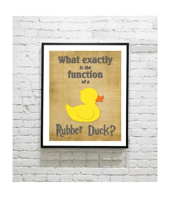 Harry Potter Art Print Function of a Rubber Duck OutlineArt