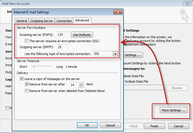 Tip 1040 An encrypted connection to your mail server is not available