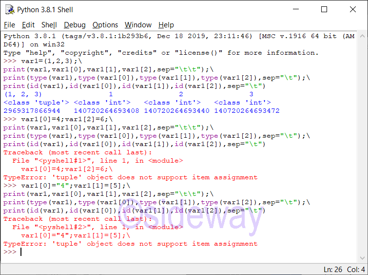 Python Feature Object Mutability 14/12 Sideway output.to