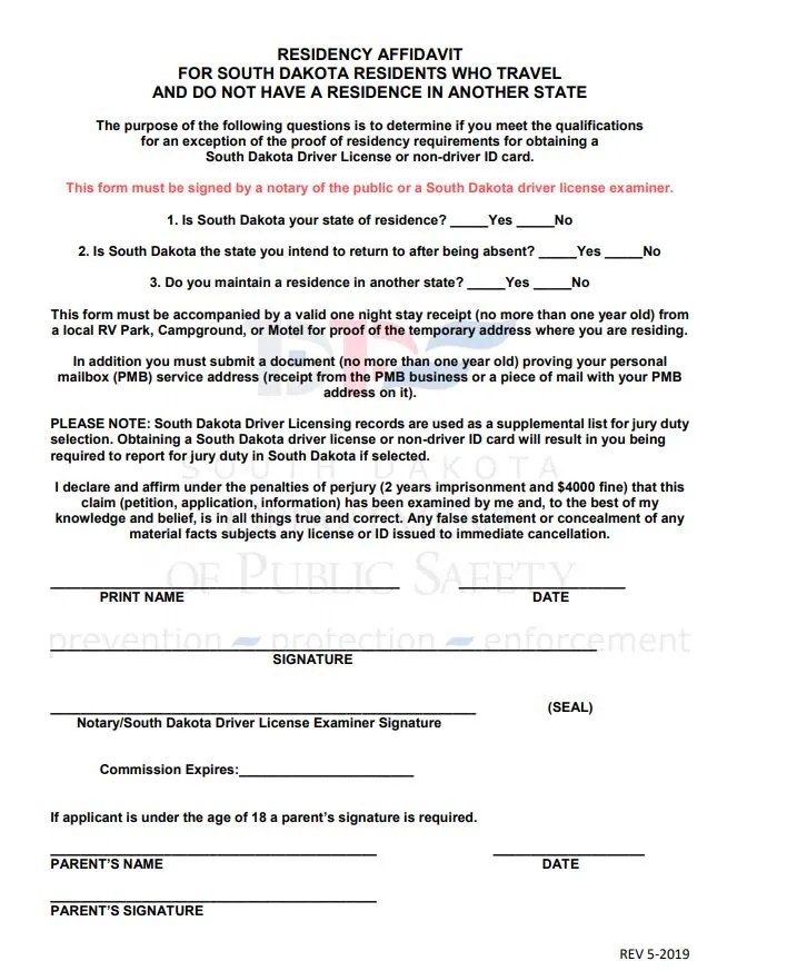 How to Claim South Dakota Residency Updated 2024(Requirements For