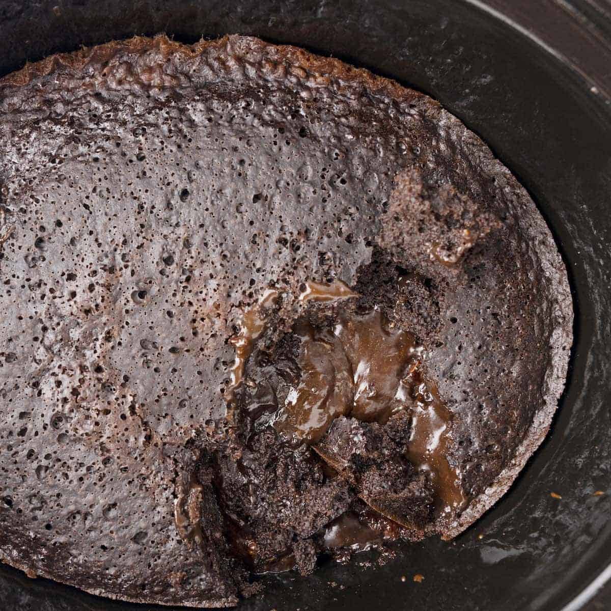 Dutch Oven 3 Ingredient Chocolate Brownies