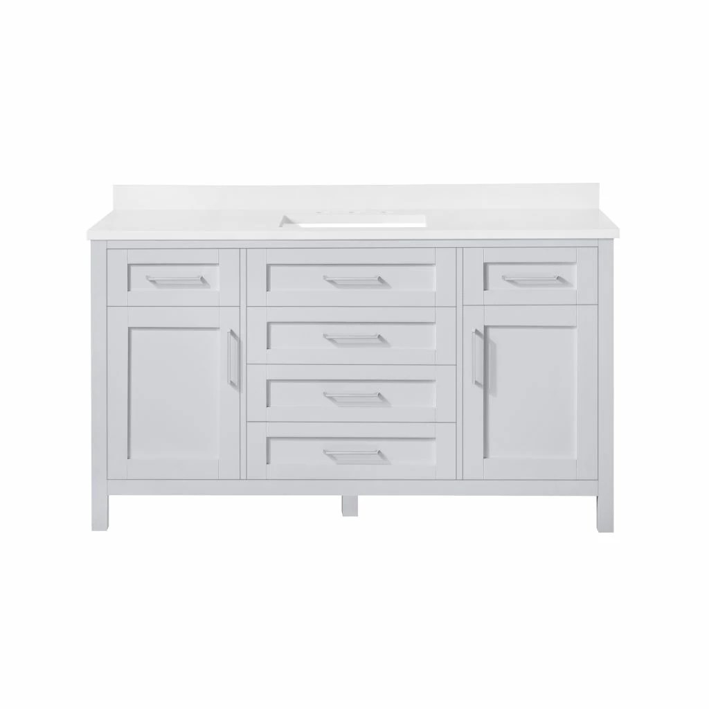 Classical style Ove Decors Tahoe II Single Basin Vanity, 60 in., Dove