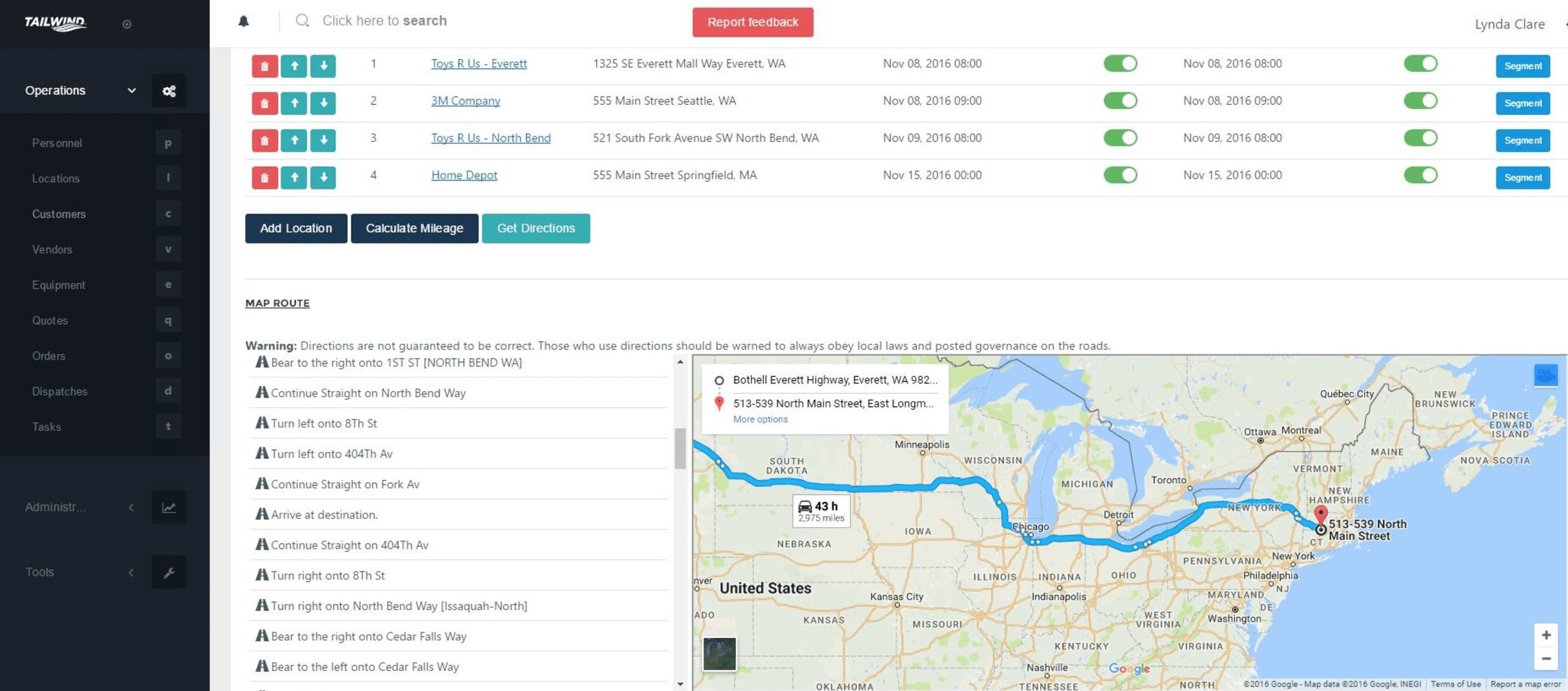 Webbased small fleet, broker TMS software