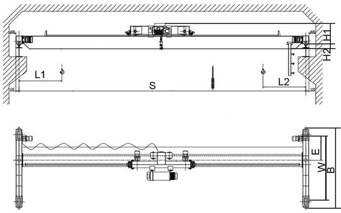 Overhead Crane 5 ton Single Girder Overhead Crane for sale