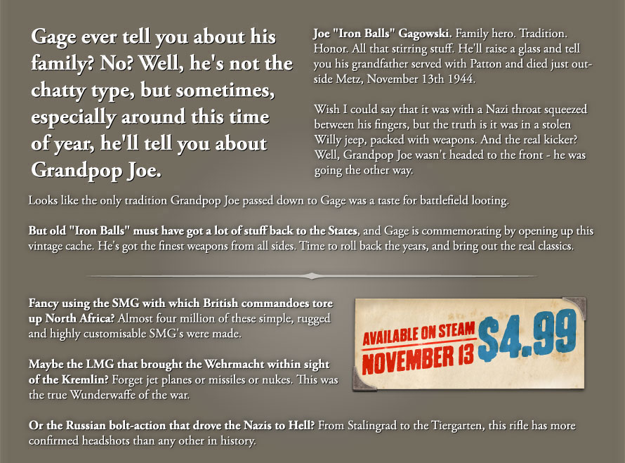 PAYDAY GAGE HISTORICAL PACK