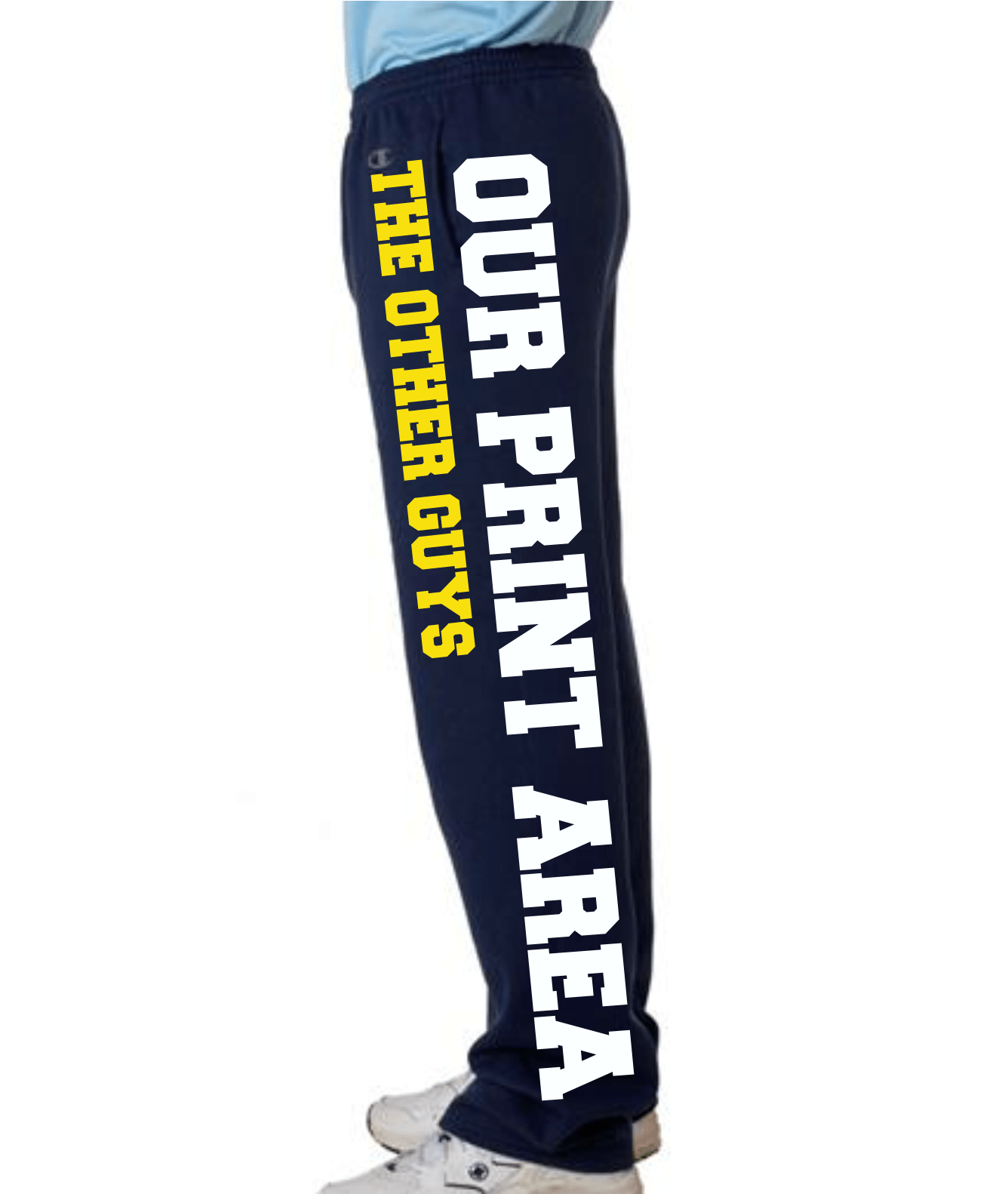Customize Sweatpants With Writing Down The Leg