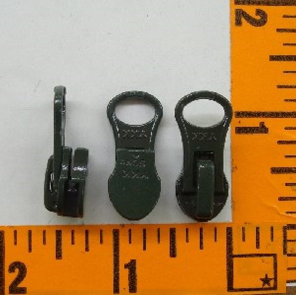 (LS) 5 Coil Locking Reverse Short Tab Slide Olive