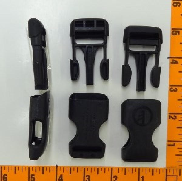 (LS) Duraflex® Streamline Side Squeeze Buckle Blk