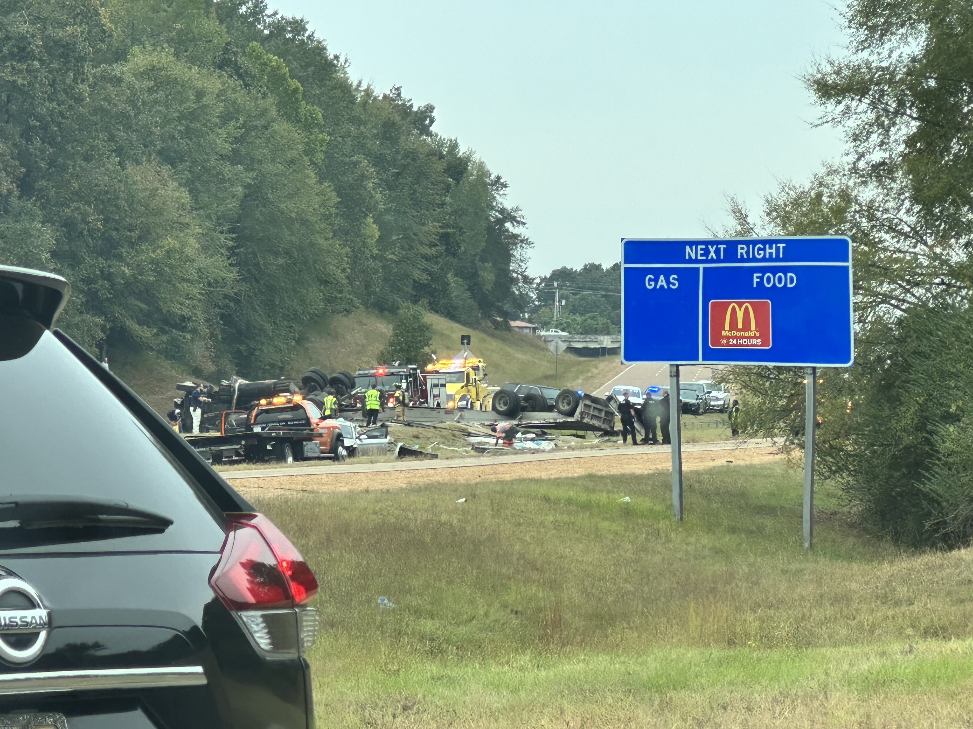 18 Wheeler accident shuts down Hwy 6 east bound lanes The Oxford