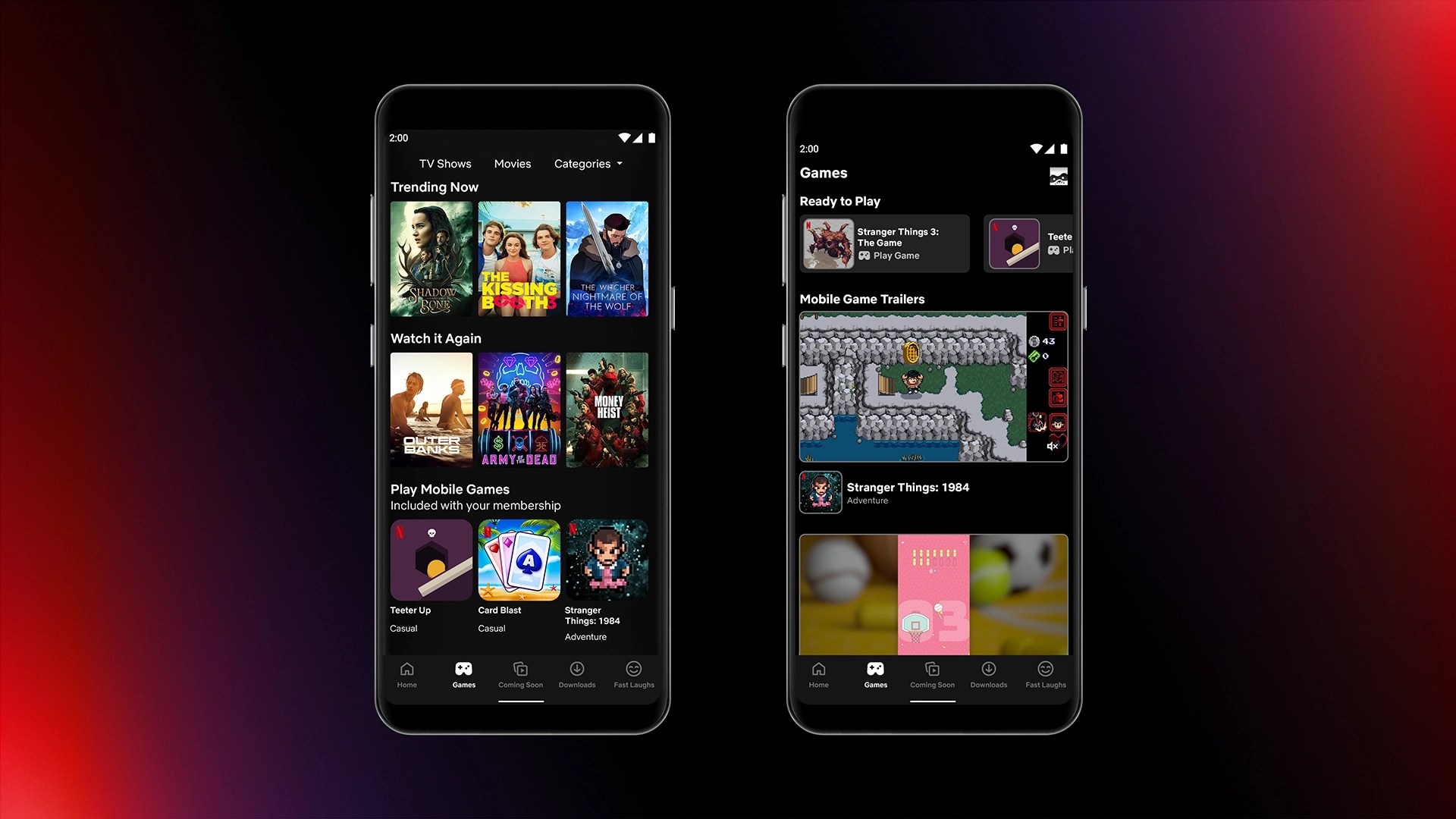 Netflix launches its first collection of games on its mobile app to