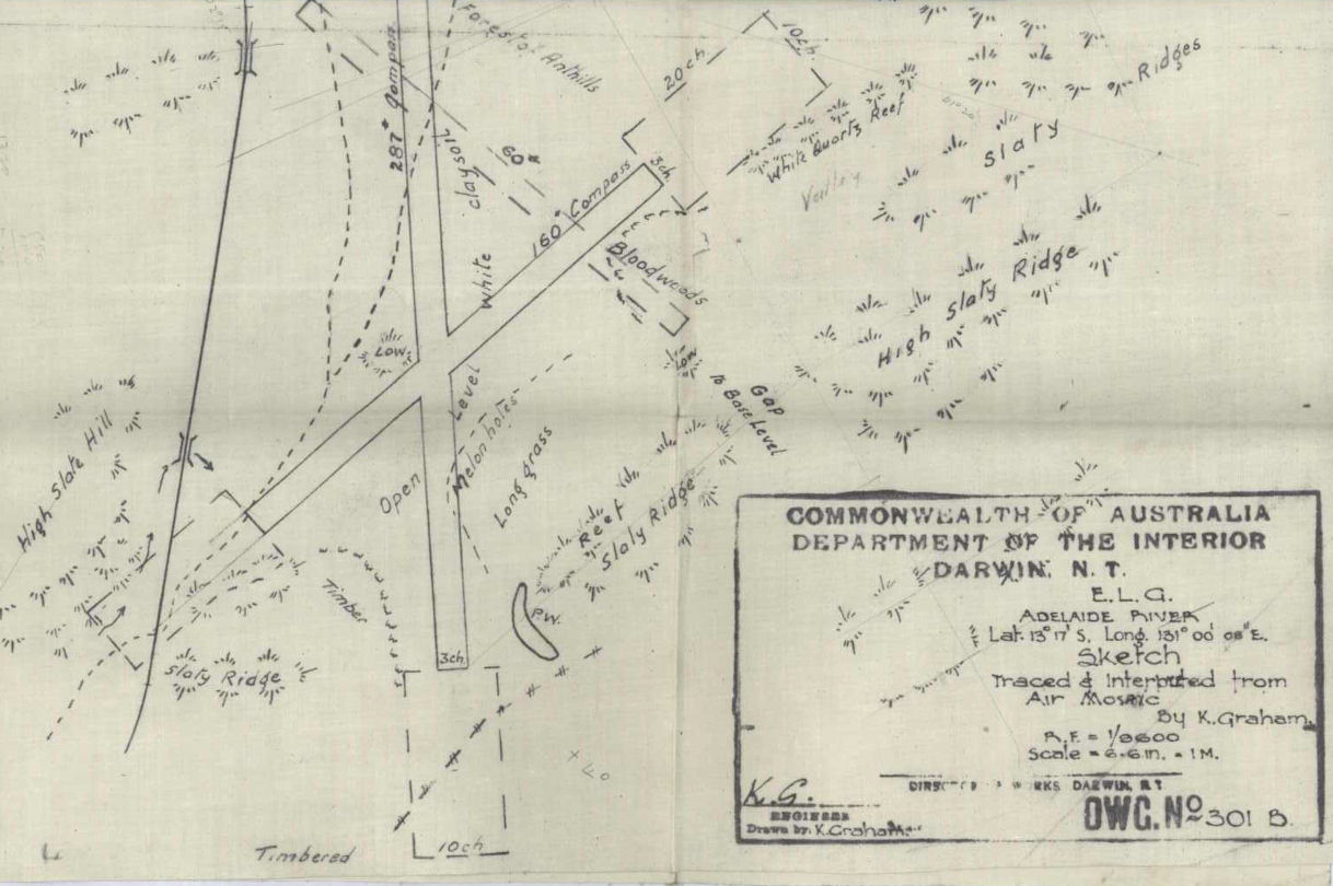 Adelaide River Emergency Landing Ground (E.L.G.) in the Northern