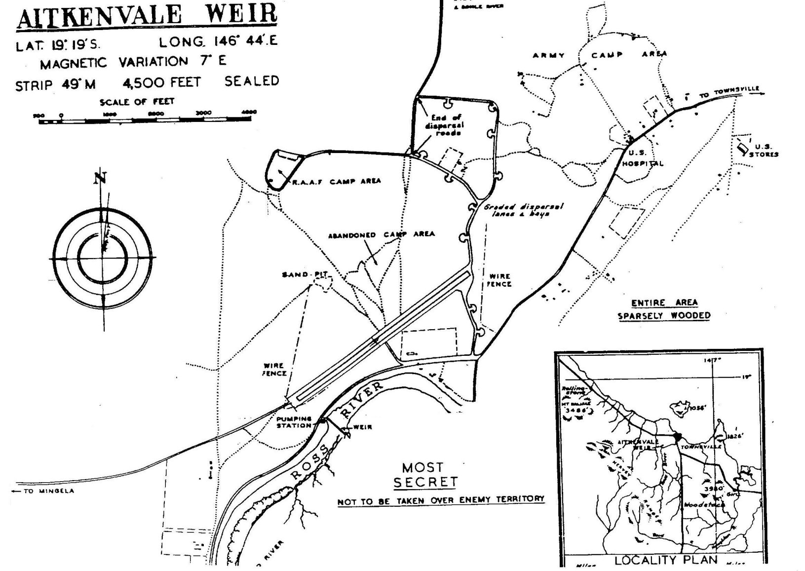 Aitkenvale Weir airfield, Townsville area during WW2
