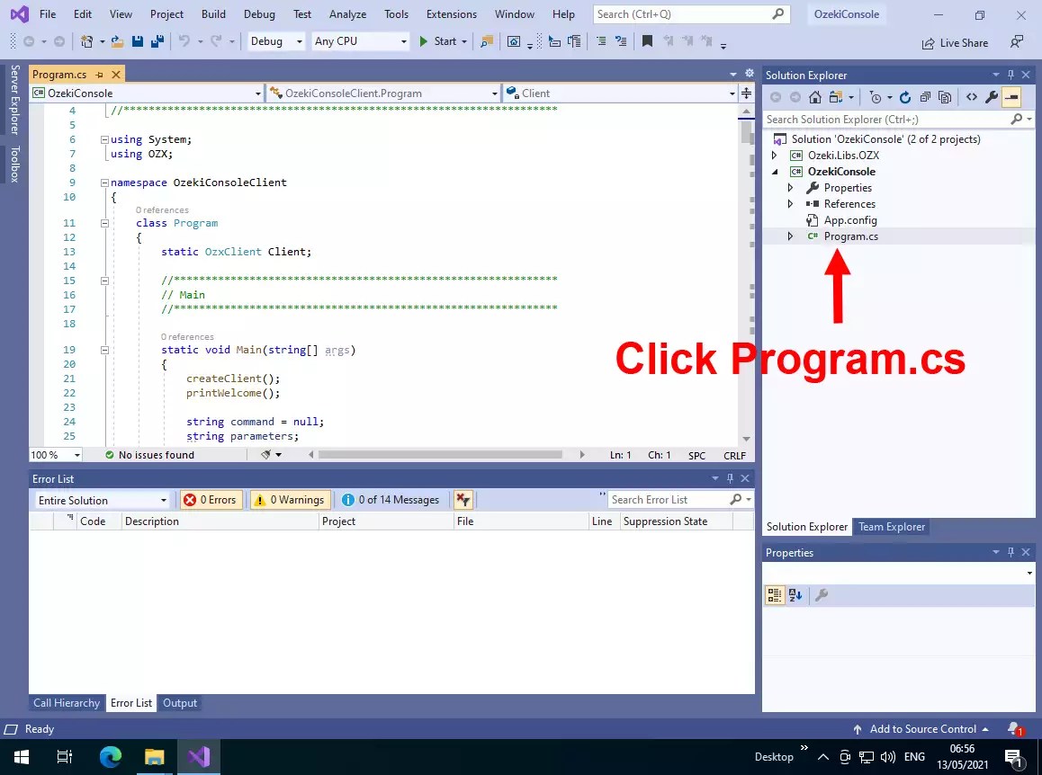 How to receive sms in C