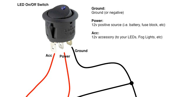 12 volt 6 pin rocker switch wiring diagram Mictuning ls09901 7 pin.