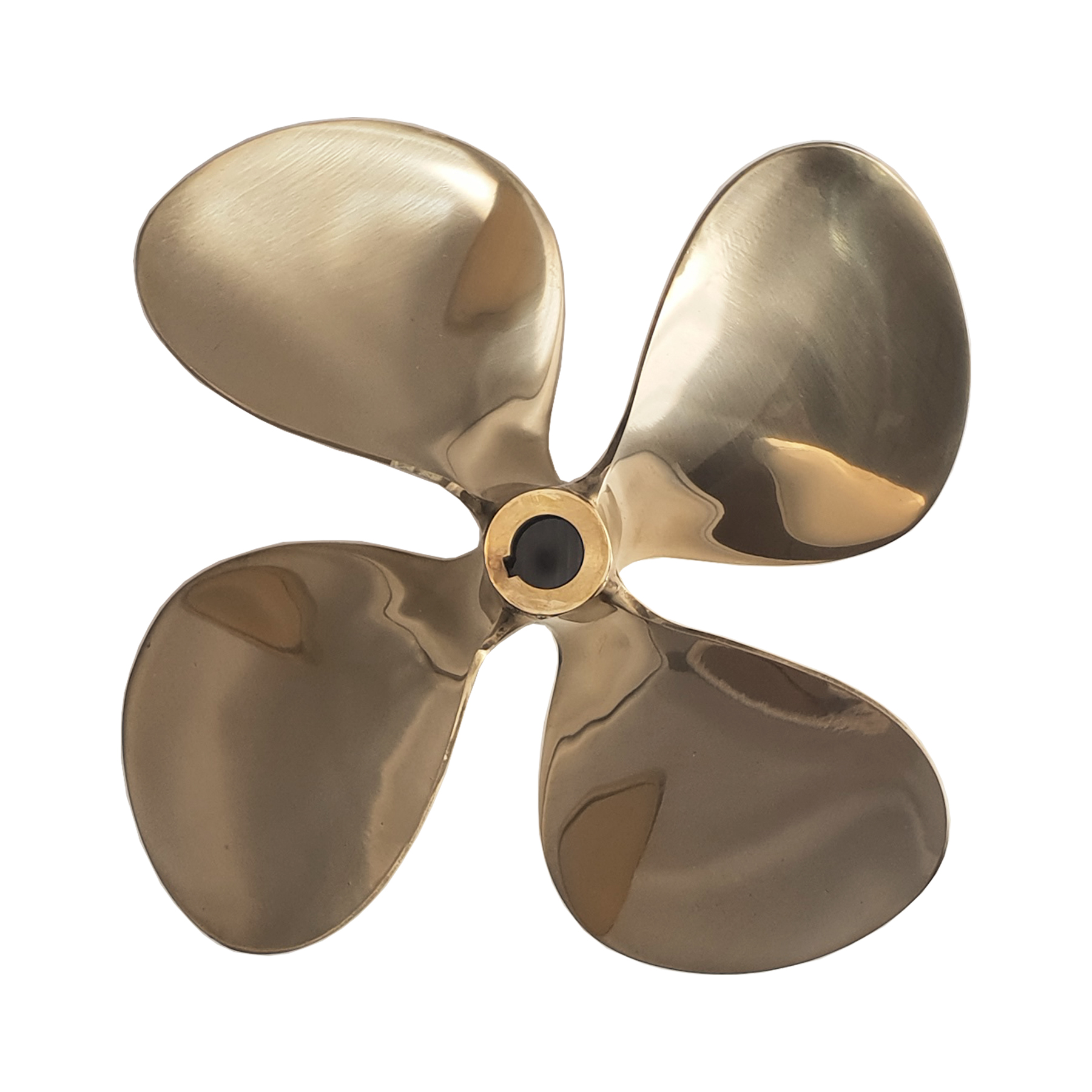 Austral Computhrust 4 Blade Cupped Polished Bronze Props Left Hand