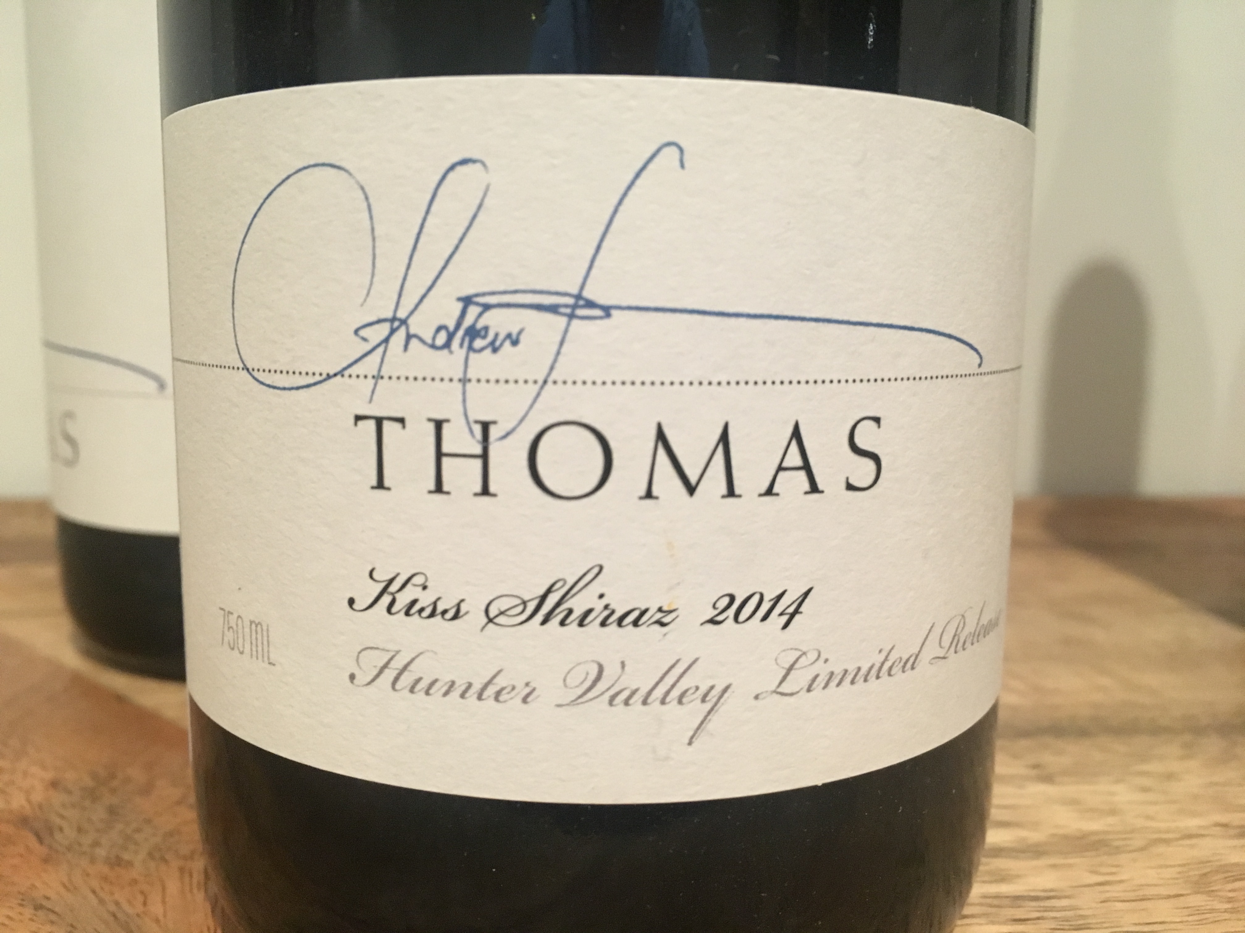 Top Hunter red Thomas Wines Kiss Shiraz 2014 Australian Wine Review