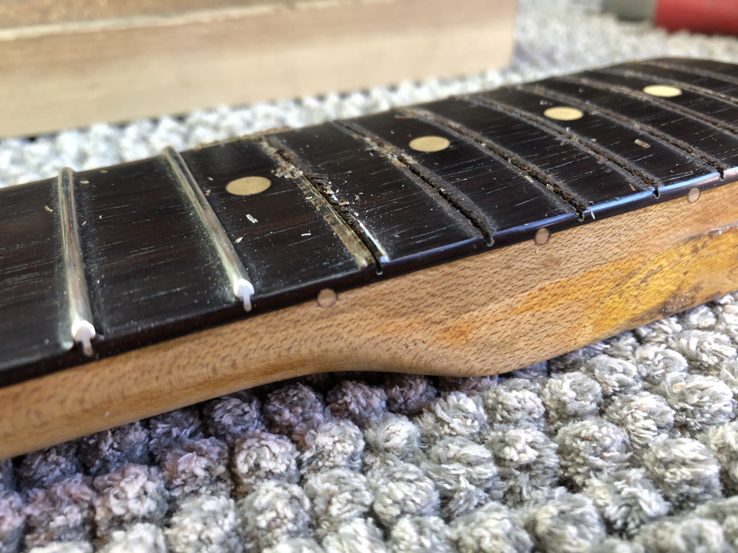 Refret on ’62 Fender Jaguar Ozzy Owl's Guitar Sanctuary