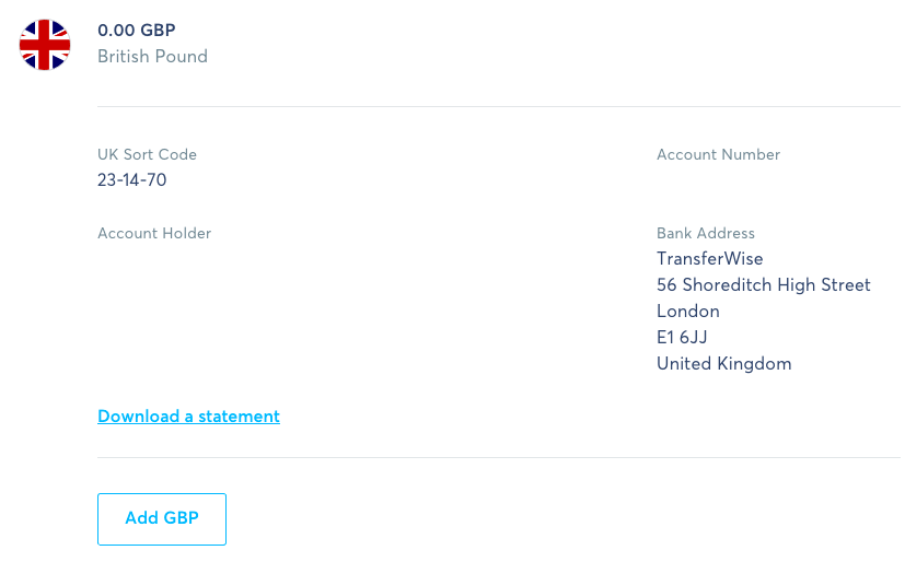 Transferwise Borderless Konto UK Bankkonto & US Bankkonto ohne