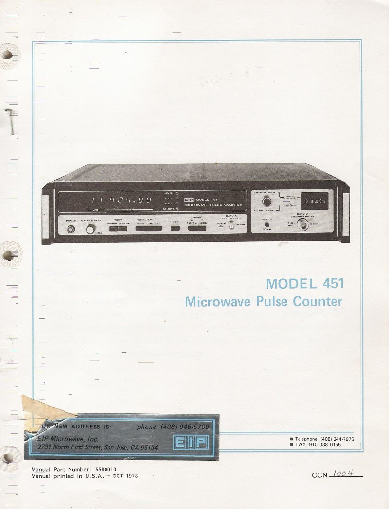 EIP 451 microwave pulse counter PA4TIM's opvangtehuis voor buizenbakken