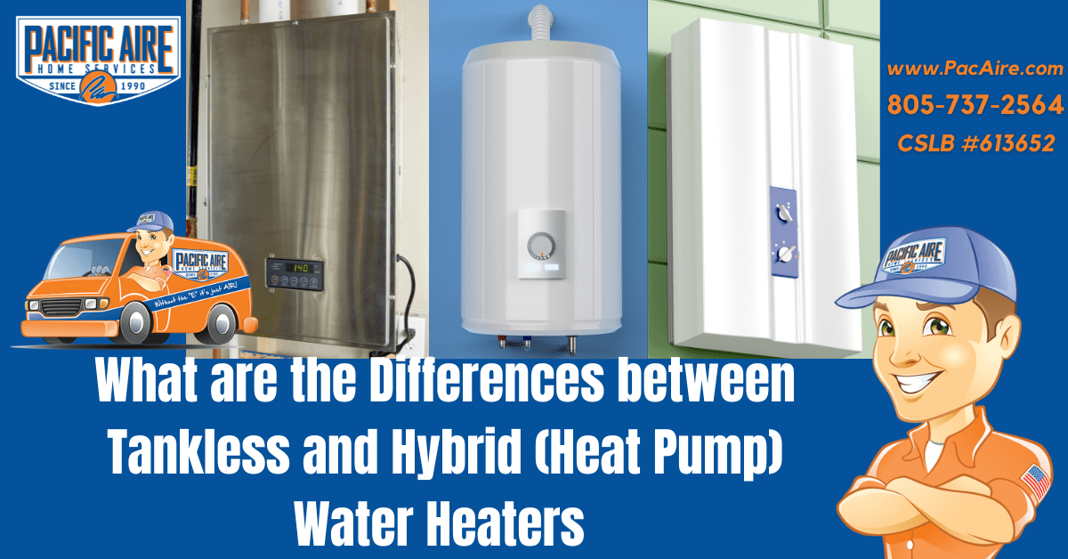 What are the Differences between Tankless and Hybrid (Heat Pump) Water