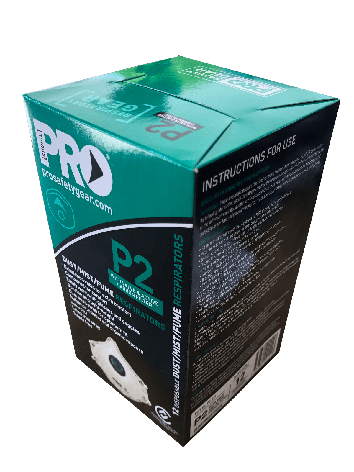 PC5311Pro Safety Gear P2 Cup Style Dust Masks with Plastic Valve Pac