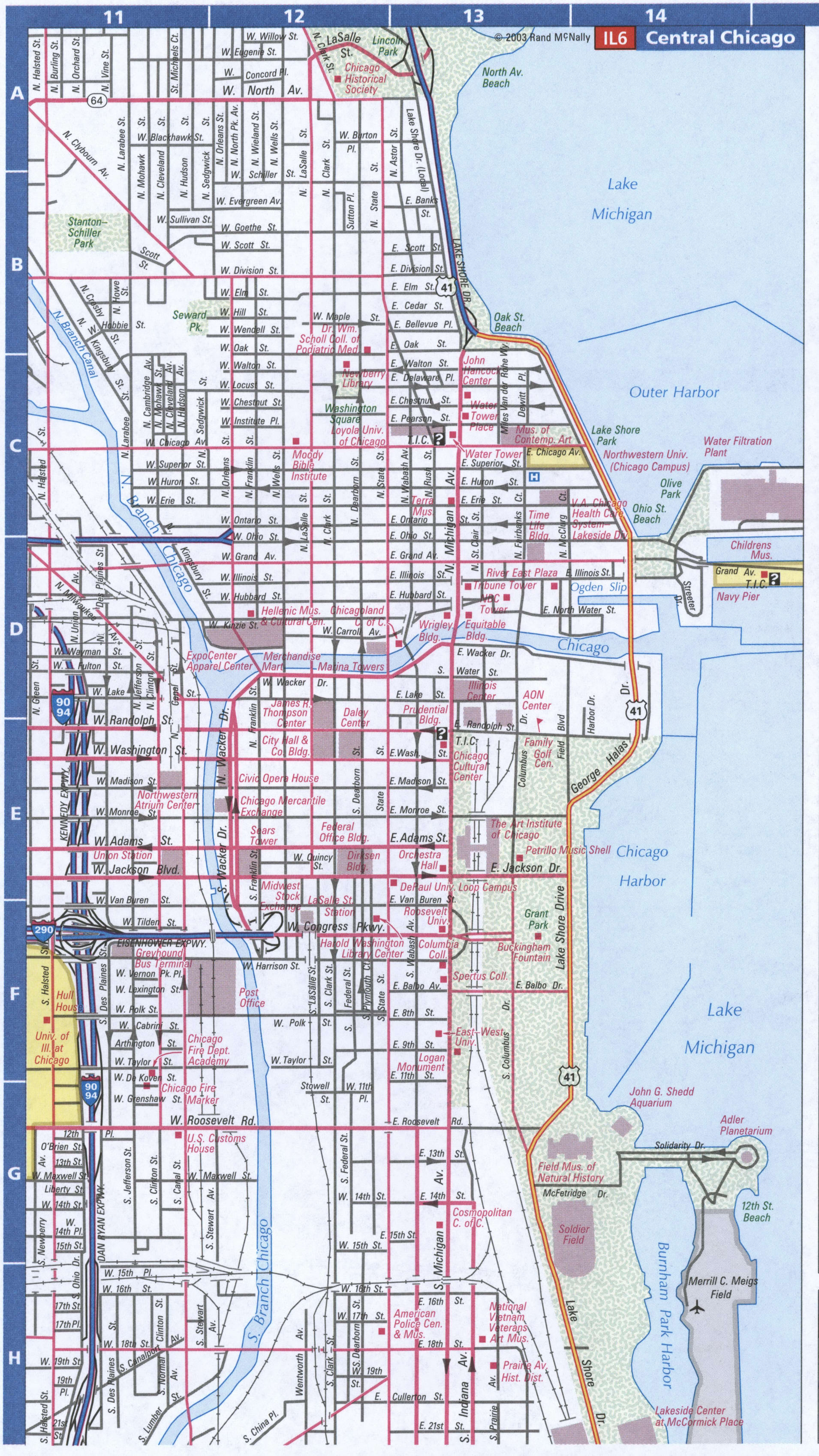 Chicago Map Illinois, U.S. Detailed Maps of Chicago