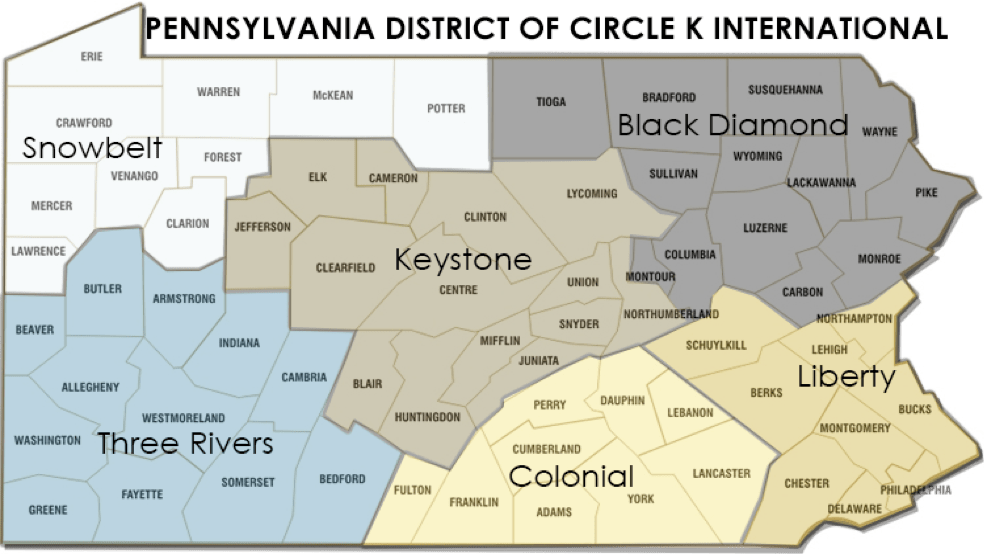 Circle K Map Pennsylvania Circle K