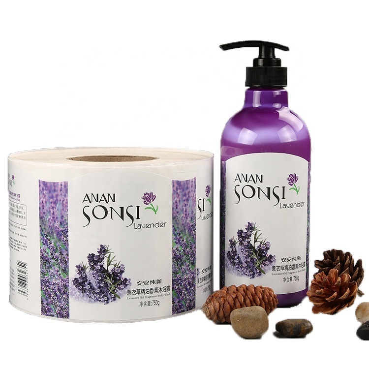 Custom adhesive label printing for Shampoo bottle
