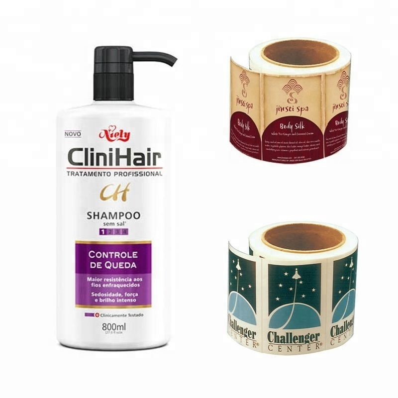 Custom adhesive label printing for Shampoo bottle