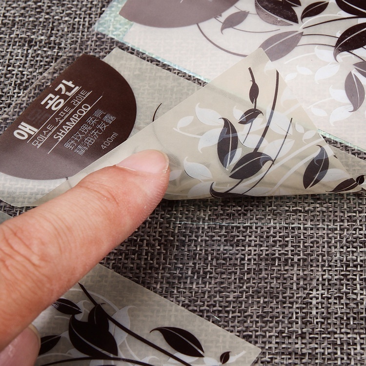Custom adhesive label printing for Shampoo bottle