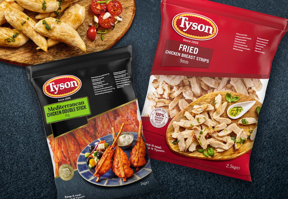 Bold, Appetizing Packaging for New Tyson Product in Europe Packaging