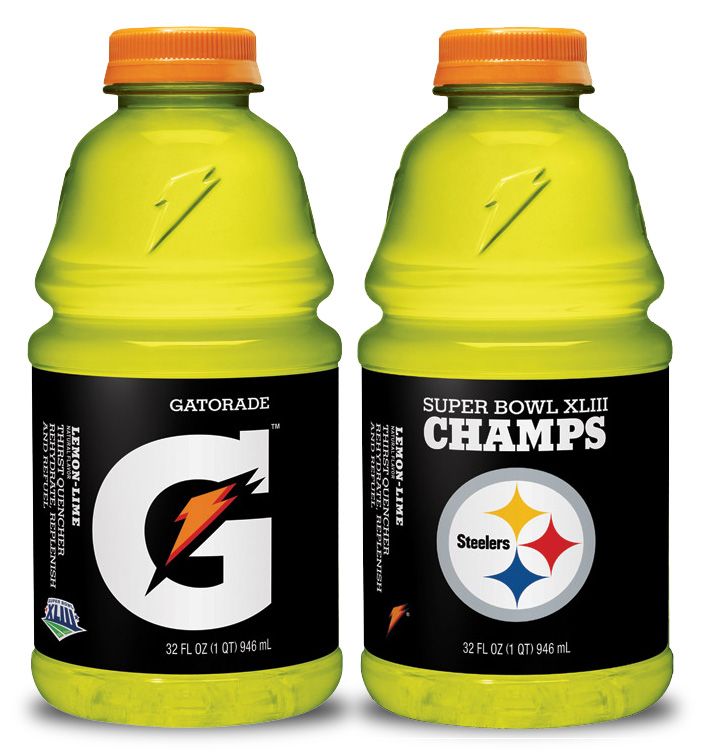 Packaging Design Archive GATORADE SUPER BOWL XLIII CHAMPS EDITION