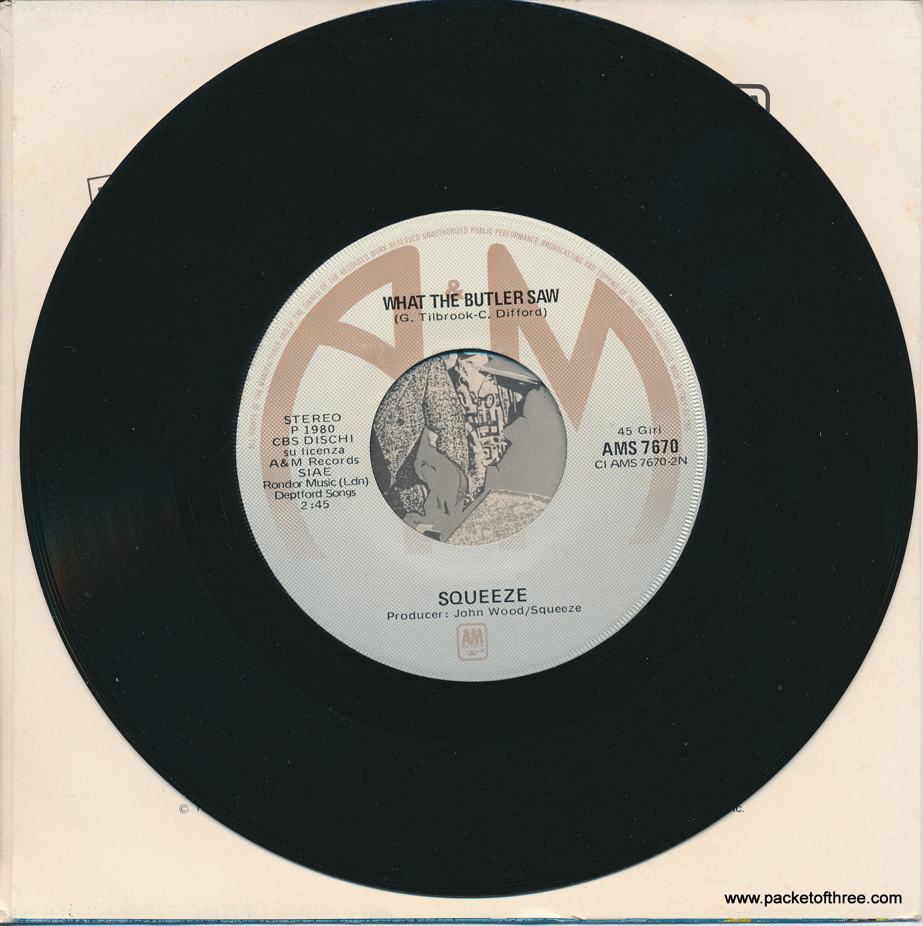 Pulling Mussels (From the Shell) Italy 7″ picture sleeve Packet of Three