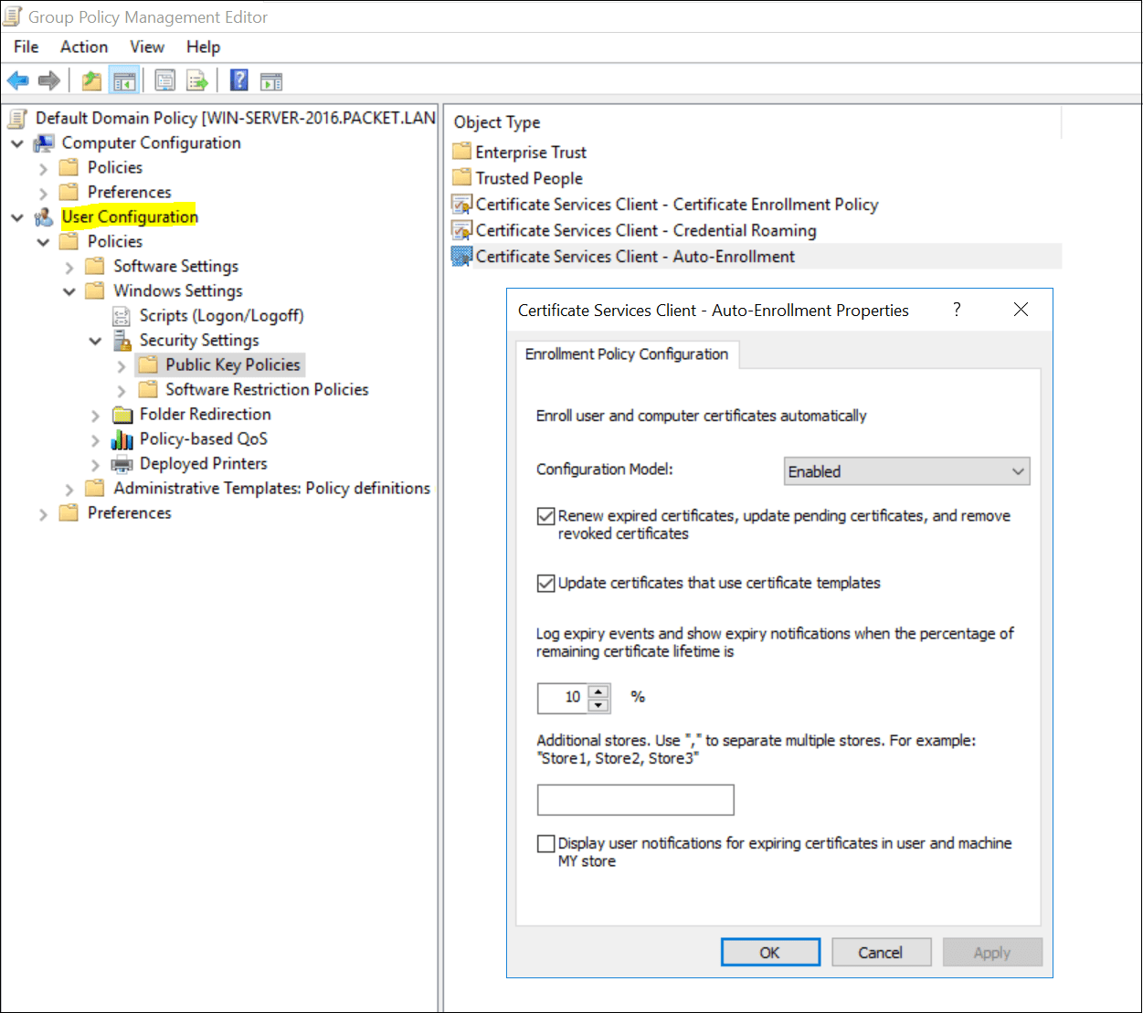 802.1X Deploy Machine and User Certificates