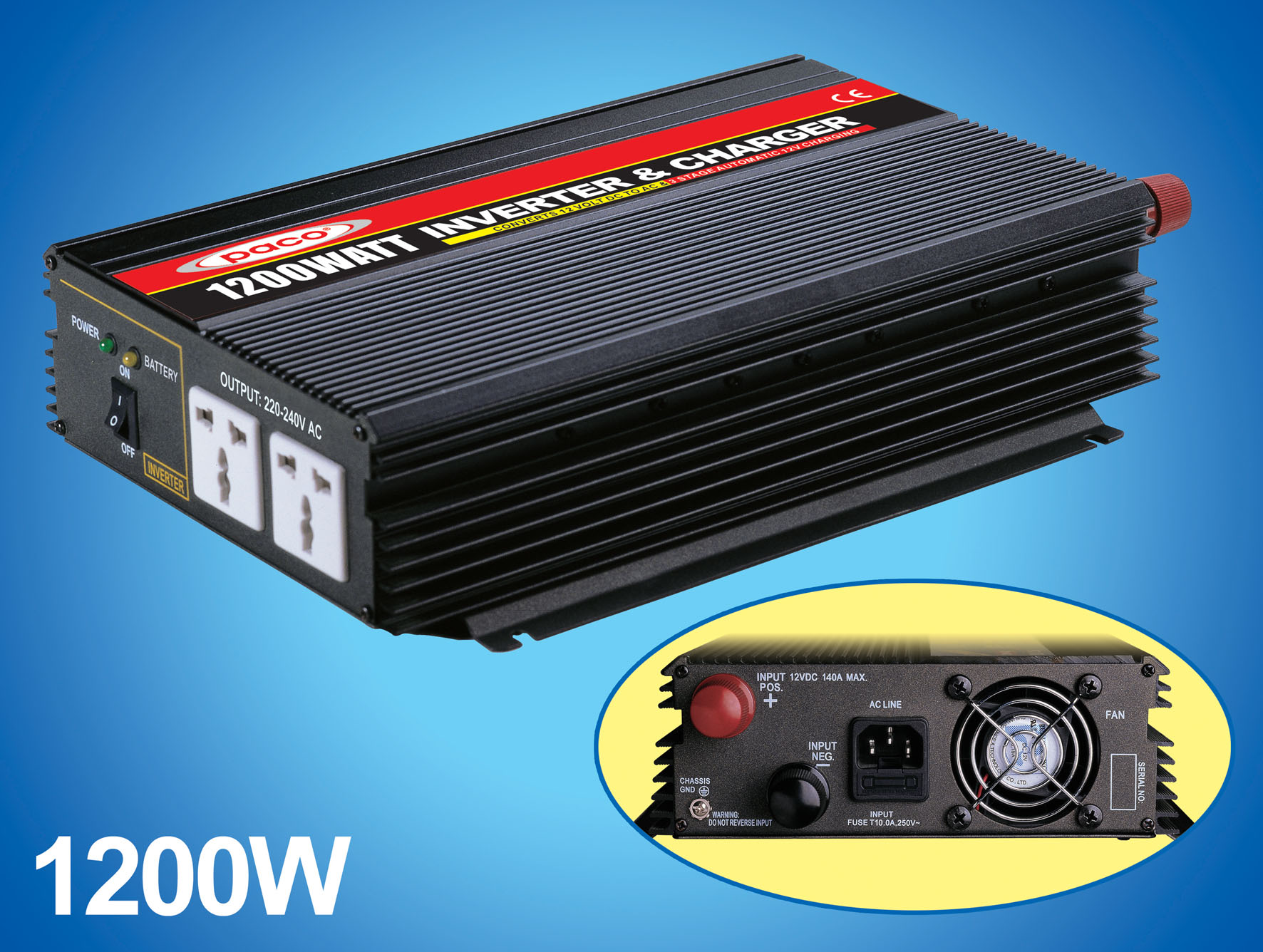 Power Inverter with Battery Charger 1200W factory and suppliers Ligao