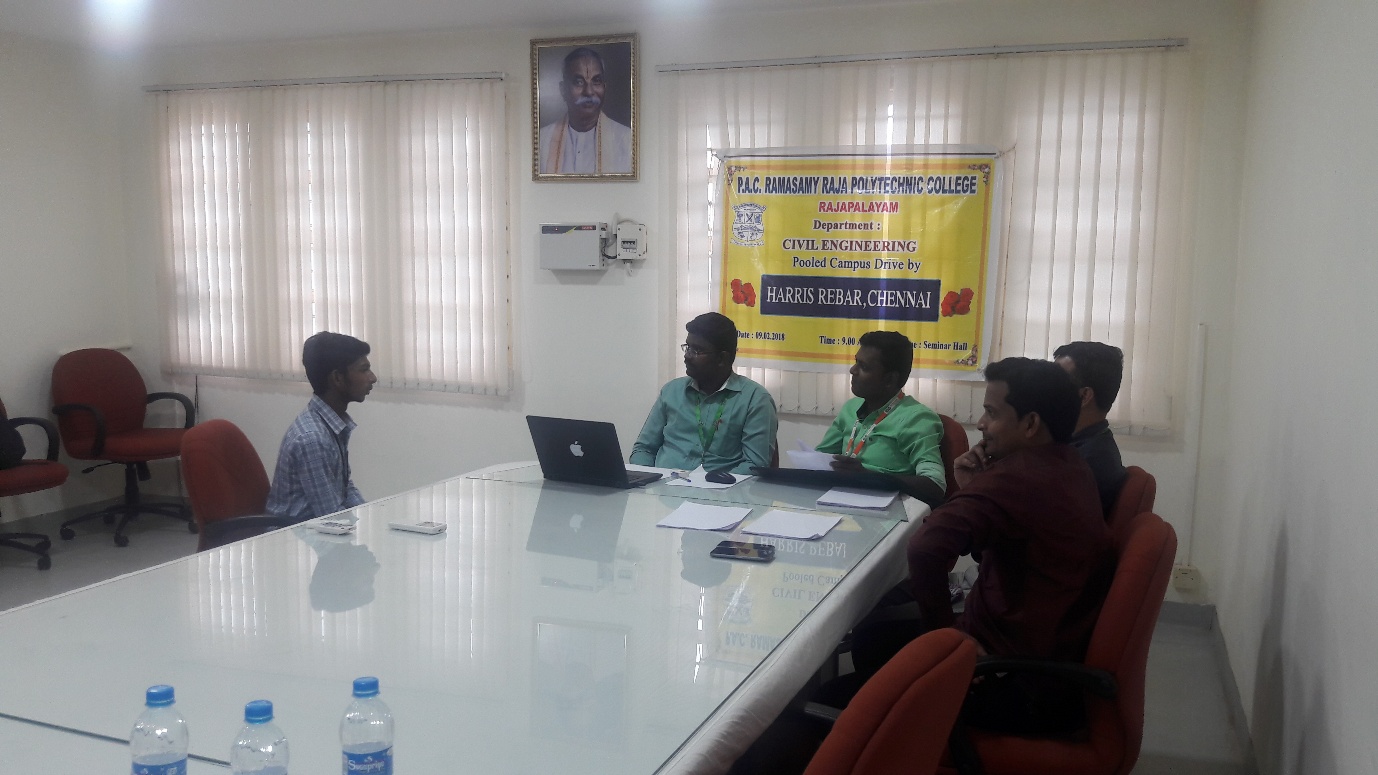 Recruitment drive by Harris Rebar limited, Chennai 20172018