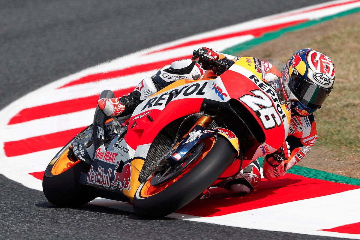 CatalanGP MotoGP FP4 Pedrosa affirme ses prétentions et chute