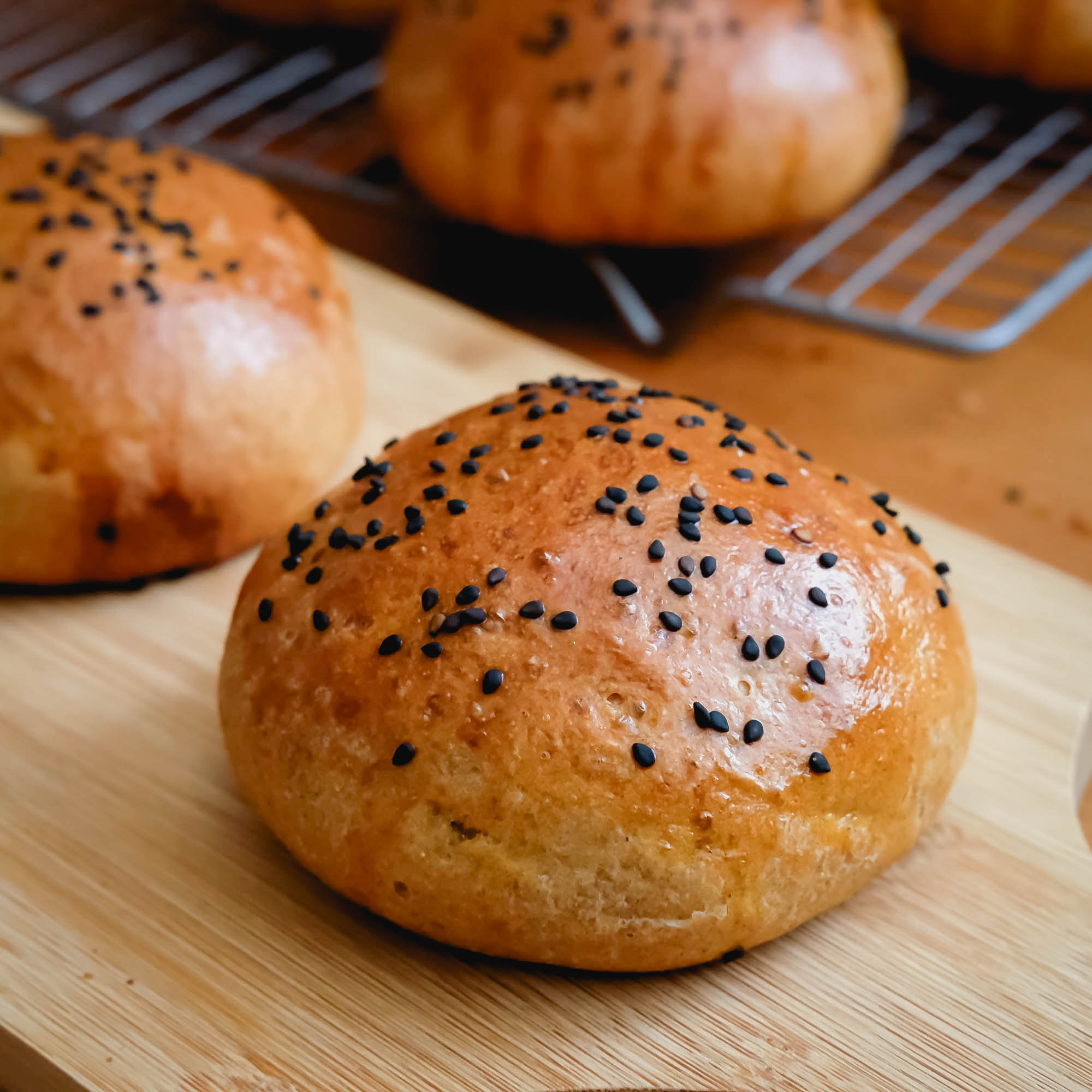 Pão de hambúrguer semiintegral de centeio Padeiro de Apartamento
